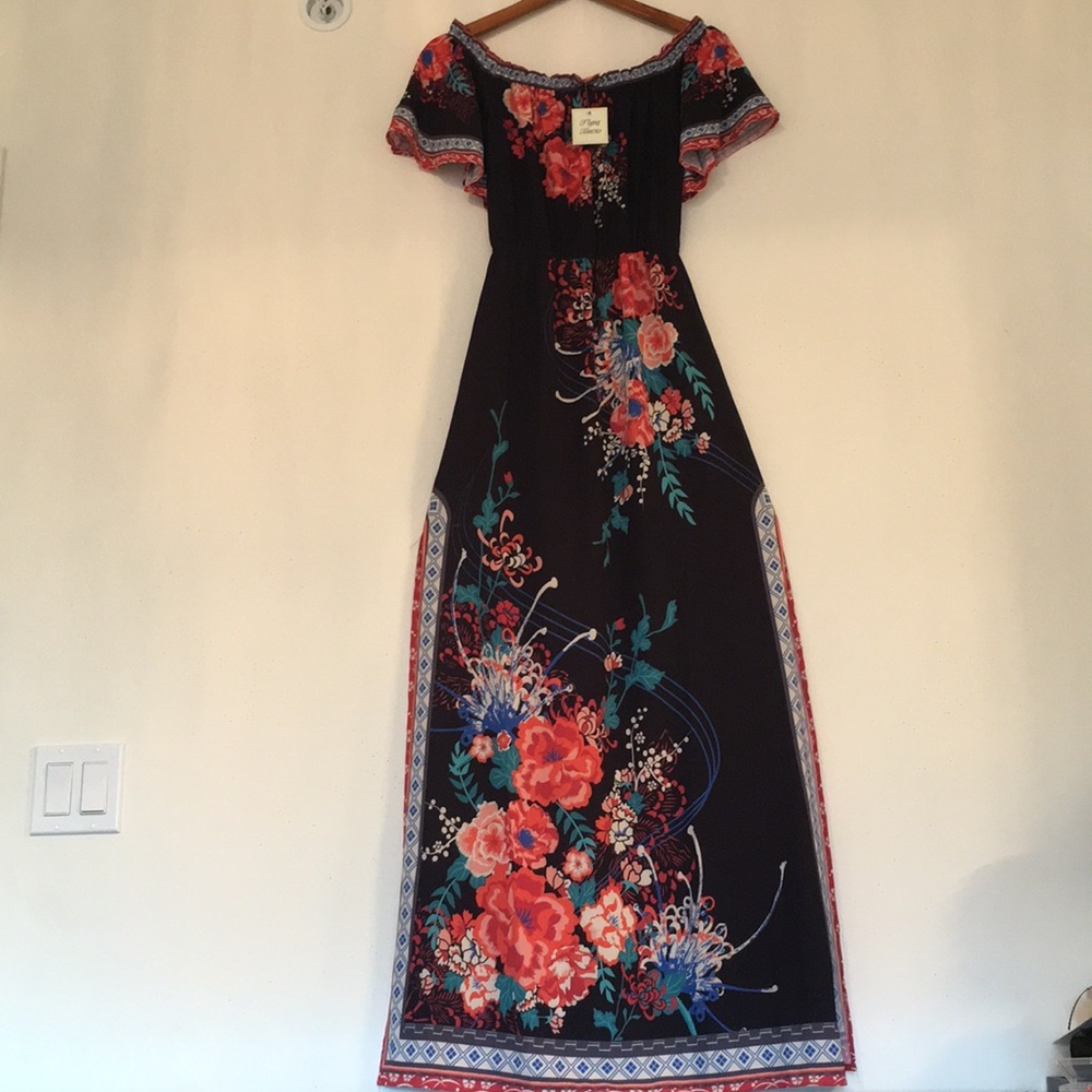 NWT Flying Tomoto Off-Shoulder Maxi Dress - Picture 2 of 8